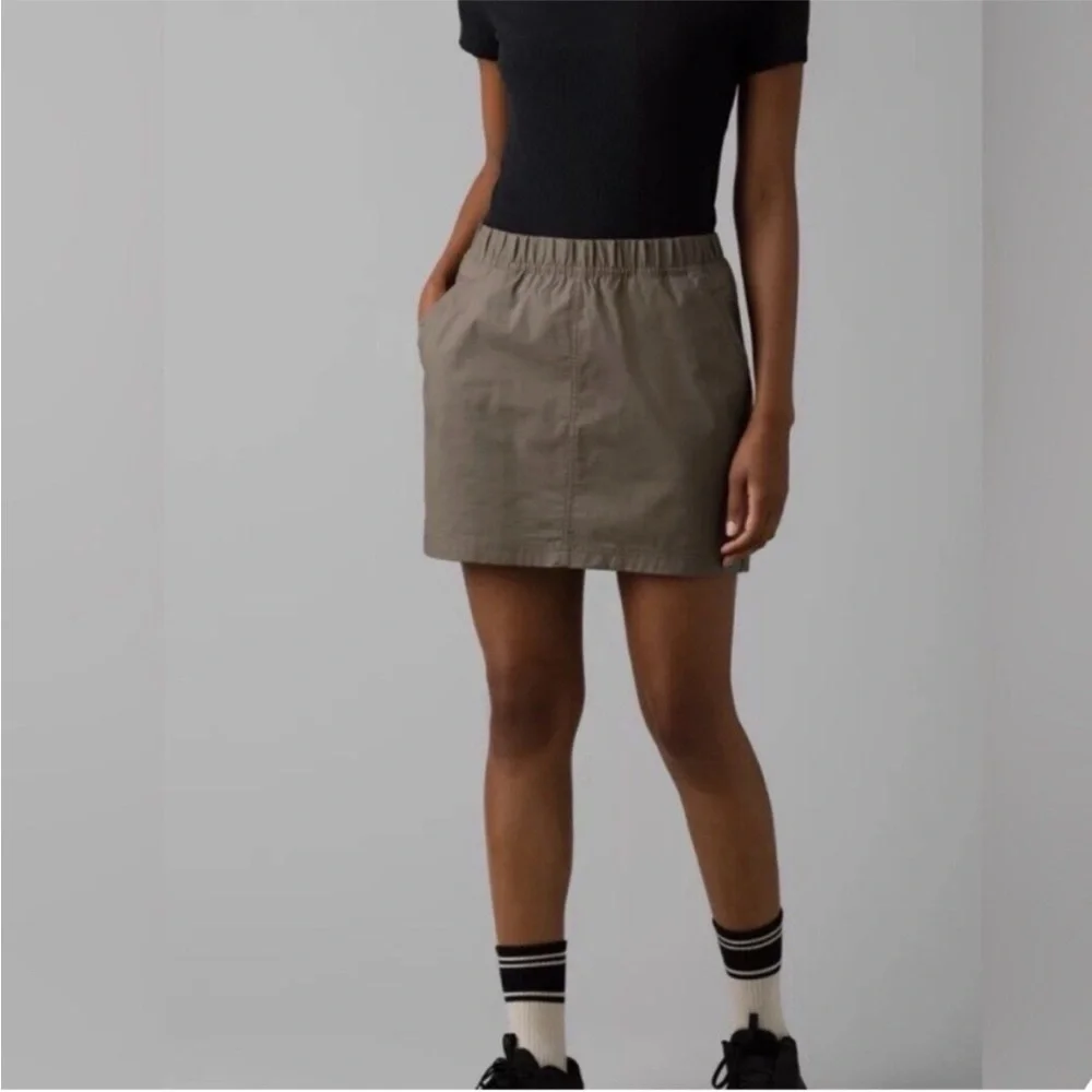 Prana Double Peak Skort in Mud Tan Brown Sz 14 NEW‎